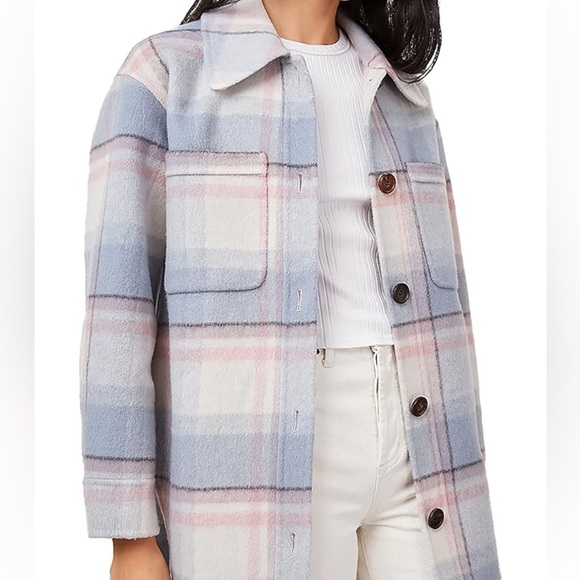 Rails Womens Connie Blue Wool Blend Collared Warm Wool Coat Outerwear NWT - Picture 2 of 11